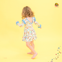 Load image into Gallery viewer, Nostalgic Rainbow Brite x Sweet Peas 
Bamboo Long Sleeve Dress