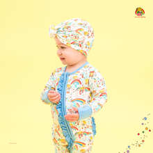 Load image into Gallery viewer, Nostalgic Rainbow Brite x Sweet Peas 
Bamboo Convertible Onesie Pajamas