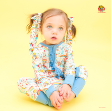 Load image into Gallery viewer, Nostalgic Rainbow Brite x Sweet Peas Convertible Onesie Bamboo Pajamas