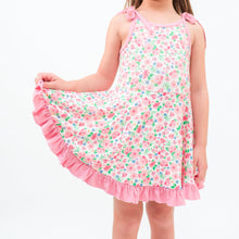 Load image into Gallery viewer, Ditzy Floral Tie-Strap Twirl Dress