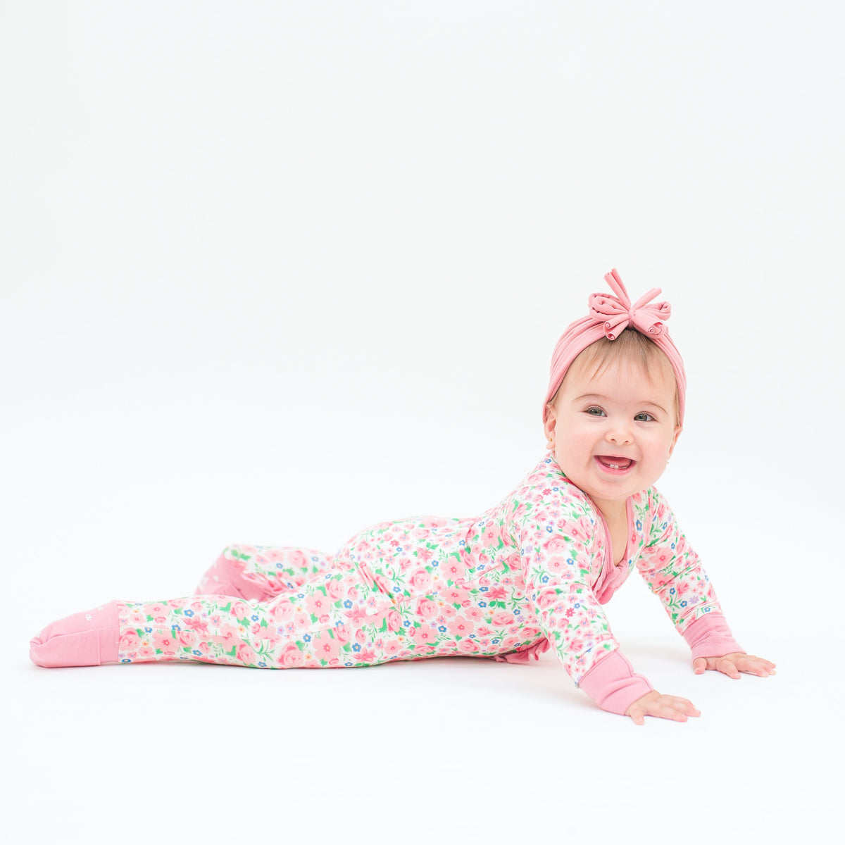 Ditzy Floral One Piece Pajama – Sweet Peas Co