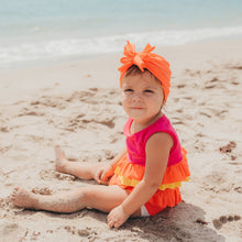 Load image into Gallery viewer, UPF Orange Swim Bow Turban