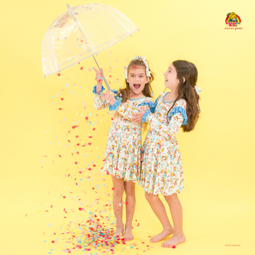 Nostalgic Rainbow Brite x Sweet Peas
Bamboo Long Sleeve Dress