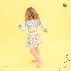 Rainbow Brite™ Long Sleeve Twirl Dress