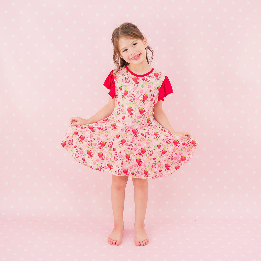 Strawberry Shortcake Cap Sleeve Twirl Dress 3T Strawberry Shortcake Cap Sleeve Twirl Dress 3T