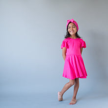 Load image into Gallery viewer, Hot Pink Bow Turban
