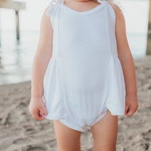 Load image into Gallery viewer, Pearl Tie-Strap Bubble Romper