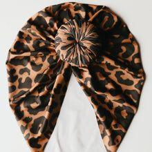 Load image into Gallery viewer, UPF Leopard Swim Knot Turban