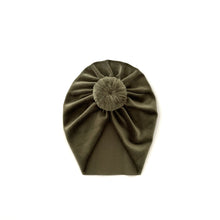 Load image into Gallery viewer, Evergreen Velvet Knot Turban