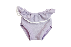 Purple Sparkle High Waisted Bikini Bottom